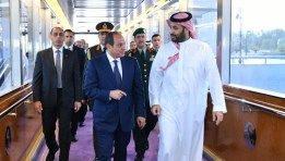 الرئيس عبد الفتاح السيسي مع ولي العهد السعودي محمد بن سلمان