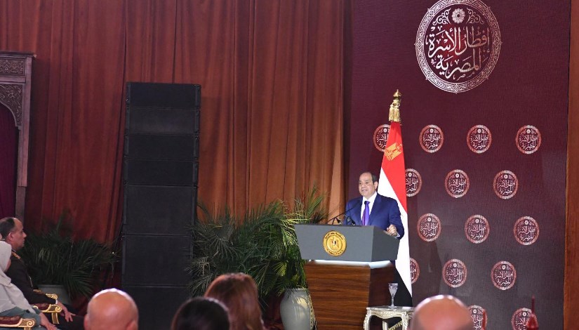 الرئيس عبدالفتاح السيسي خلال مشاركته في حفل إفطار الأسرة المصرية 
