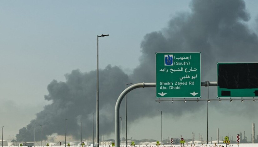 موقع سقوط صاروخ إيراني على الامارات - صورة أرشيفية