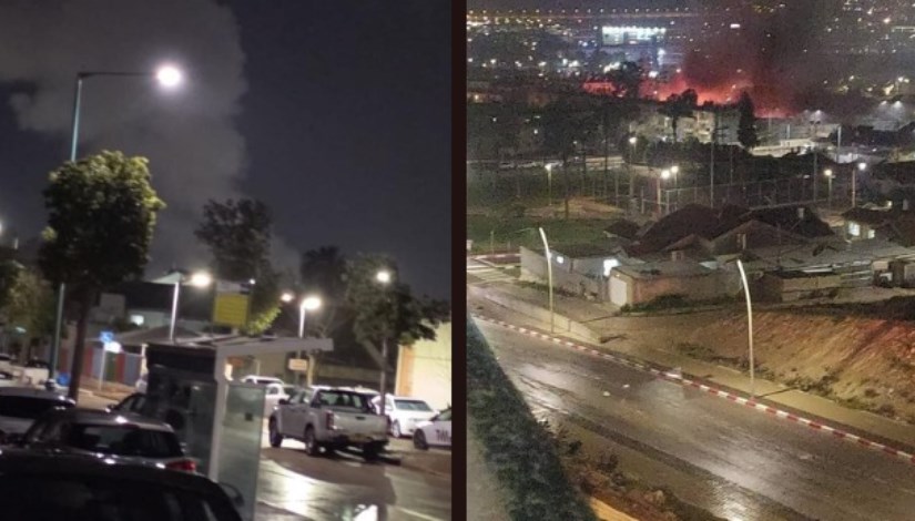 لقطة من لحظة استهداف مفاعل ديمونة في إسرائيل