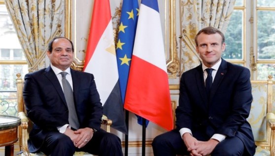 الرئيس عبد الفتاح السيسي والرئيس إيمانويل ماكرون 
