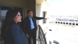  وزيرة الإسكان خلال الجولة بمدينة العلمين