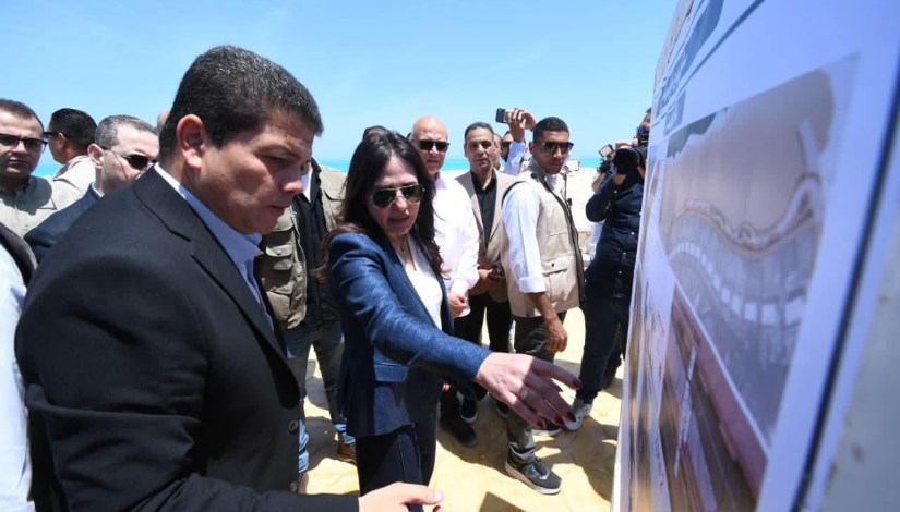 جانب من الجولة وزيرة الإسكان بمشروعات مارينا والعلمين الجديدة