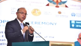  الدكتور محمد فريد، وزير الاستثمار والتجارة الخارجية أثناء الافتتاح