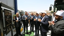 خلال افتتاح محطة تموين سيارات بالقاهرة 
