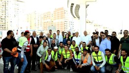 خلال افتتاح كوبري الفريق أول سليمان عزت 