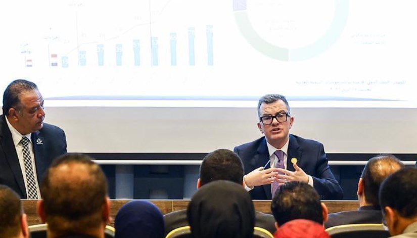  الدكتور أحمد رستم وزير التخطيط والتنمية الاقتصادية أثناء اللقاء