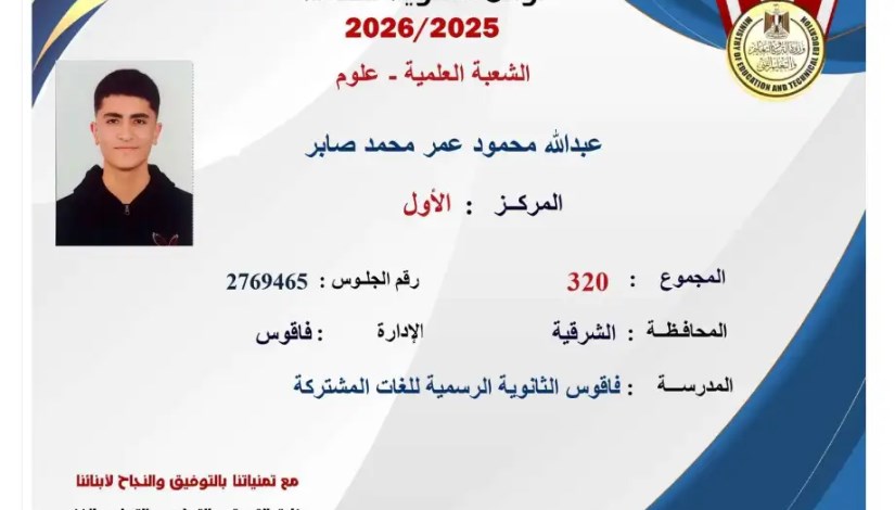  الأول على الجمهورية 