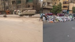 رفع المخلفات وتحسين مستوى النظافة بعدد من أحياء الجيزة