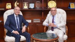 خلال استقابل السفير علاء يوسف السفير صالح موطلو شن 