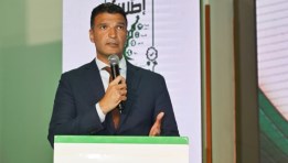 المهندس خالد هاشم وزير الصناعة خلال المؤتمر