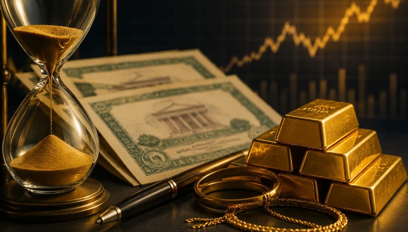 الذهب والشهادات البنكية- أرشيفية