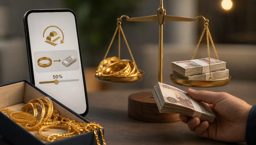 السيولة مقابل الذهب