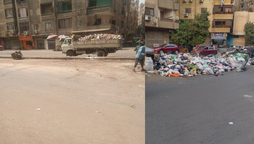 رفع المخلفات وتحسين مستوى النظافة بعدد من أحياء الجيزة