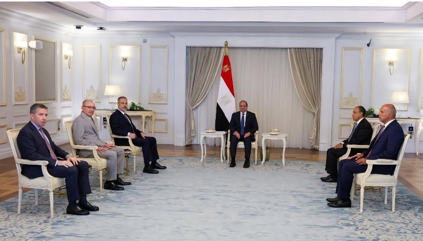 جانب من لقاء الرئيس السيسي ووزير الخارجية التركي _ أرشيفية 