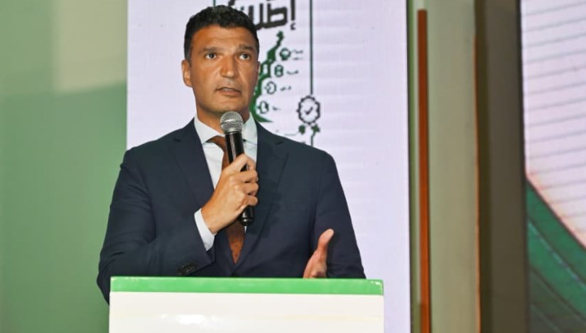 المهندس خالد هاشم وزير الصناعة خلال المؤتمر