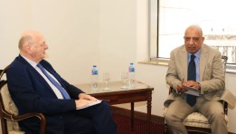 الدكتور محمود عصمت وزير الكهرباء مع وزير البيئة الإيطالي