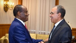 جانب من لقاء وزير الخارجية والمستشار الاقتصادي للرئيس الإريتري