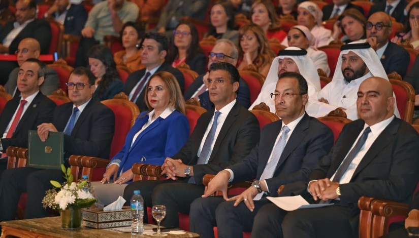 المهندس خالد هاشم وزير الصناعة في افتتاح قمة FDC