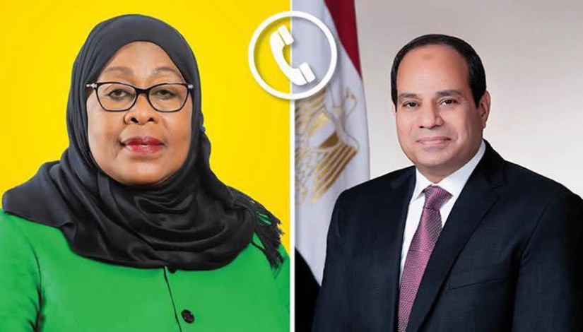 الرئيس السيسي يجر اتصالات هاتفيًا برئيسة تنزانيا