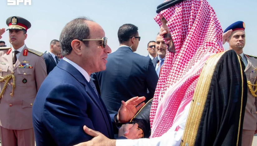 الرئيس السيسي والأمير محمد بن سليمان 